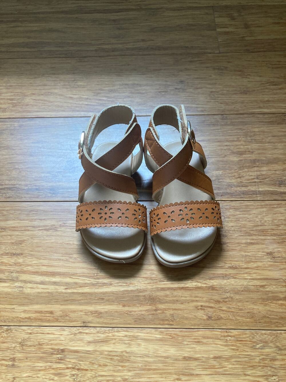 Sugar Little Girl Brown Sandals, Size 5